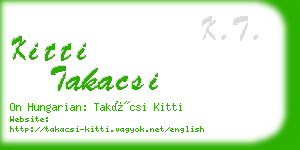 kitti takacsi business card